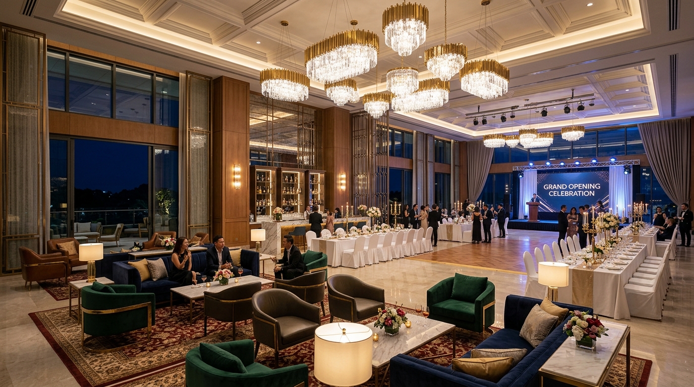 Opulent Clubhouse Lounge & Banquet Hall