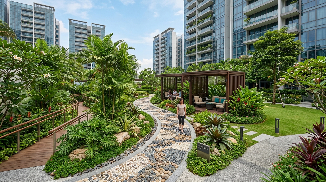 Landscaped Podium Garden & Promenade